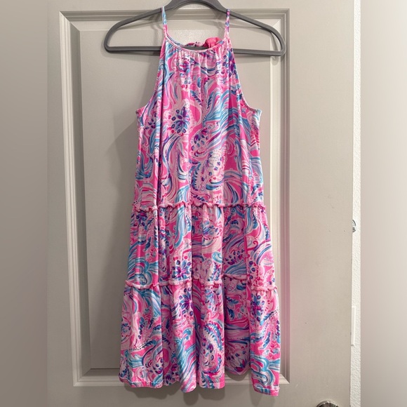 Lilly Pulitzer Pink and Blue Midi Dress - Picture 3 of 5